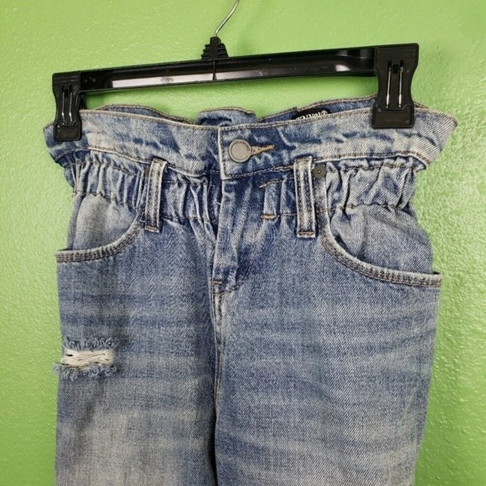 Blank NYC Light Wash Paper Waste Basket Distressed Jeans Size 24 - Picture 12 of 12